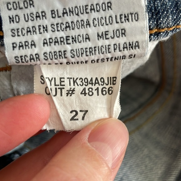 See Thru Soul 90s Y2K Denim Skirt Women’s 27 Raw Edge Western Cowgirl Distressed - Picture 5 of 12